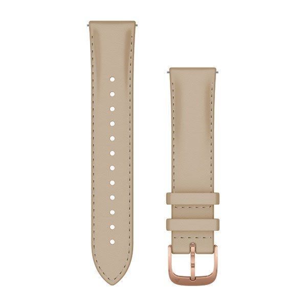 Garmin 010-12924-21 Smart Wearable Accessories Band Sand Leather (Acc Vivomove Luxe 20MM - Leather Rose Gold Light - Sand 010-12924-21 Band Sand Garmin Approach S40 Approach S40 And CT10 - W
