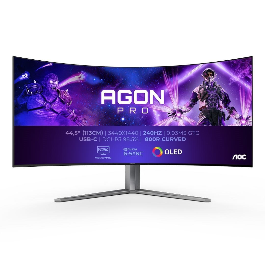 AOC AGON AG456UCZD 45" Class UWQHD Curved Screen Gaming LCD Monitor - 21:9