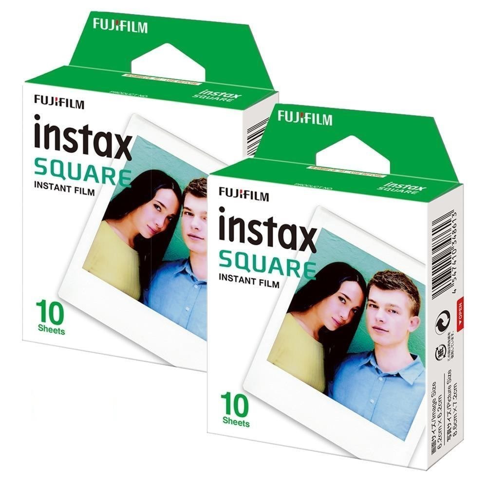 Fujifilm Instax Square Instant Picture Film 20 PC[S] 62 X 62 MM (10X2 Fujifilm Instax Square - Ilm White Frame - Warranty: 12M)