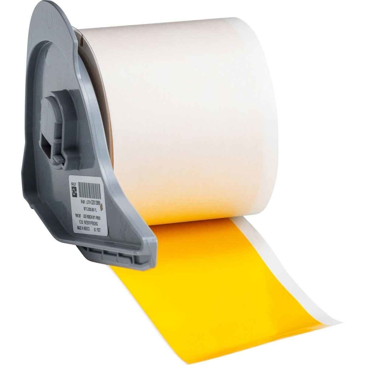 Brady M71C-2000-581-YL Printer Label Yellow Self-Adhesive Printer Label (Yellow BMP71 Label Printer - Labels 50.80 MM X 15.24 M - M71C-2000-581-YL Yellow Self-Adhesive Printer Label Continuous Labe