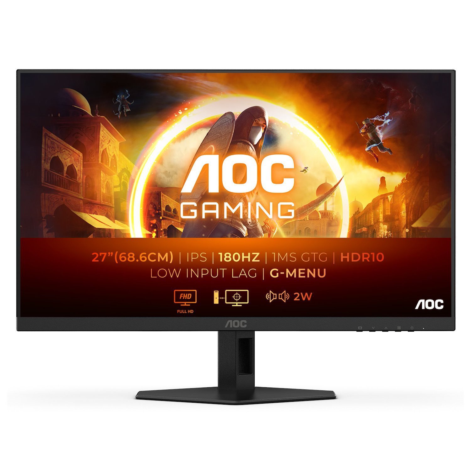 AOC 27G4XE 27" Class Full HD Gaming LED Monitor - 16:9 - Black, Grey