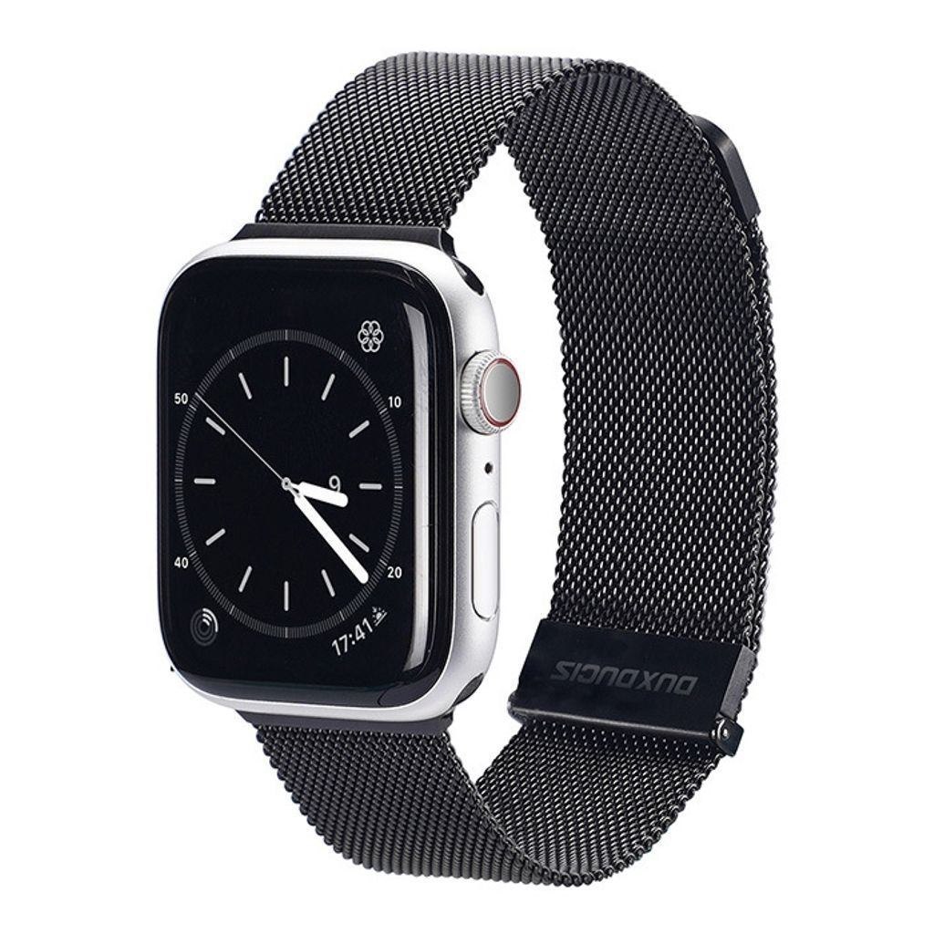 Dux Ducis Milanese Apple Watch Series 7 45MM Watch Strap - Black