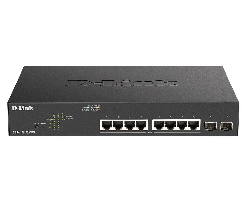 D-Link DGS-1100 DGS-1100-10MPV2 8 Ports Manageable Ethernet Switch - Gigabit Ethernet - 1000Base-T, 1000Base-X