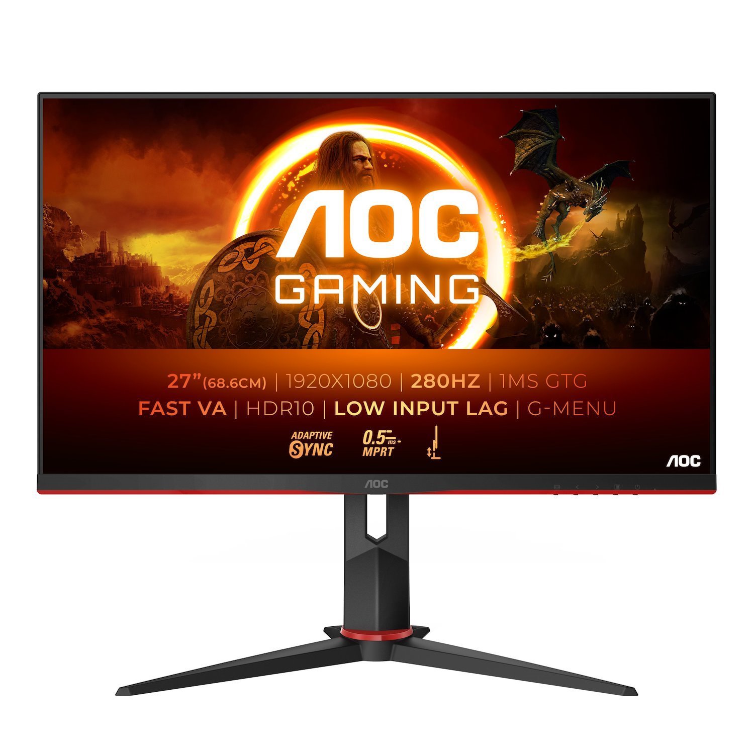 AOC 27G2ZN3/BK 27" Class Full HD Gaming LCD Monitor - 16:9 - Black