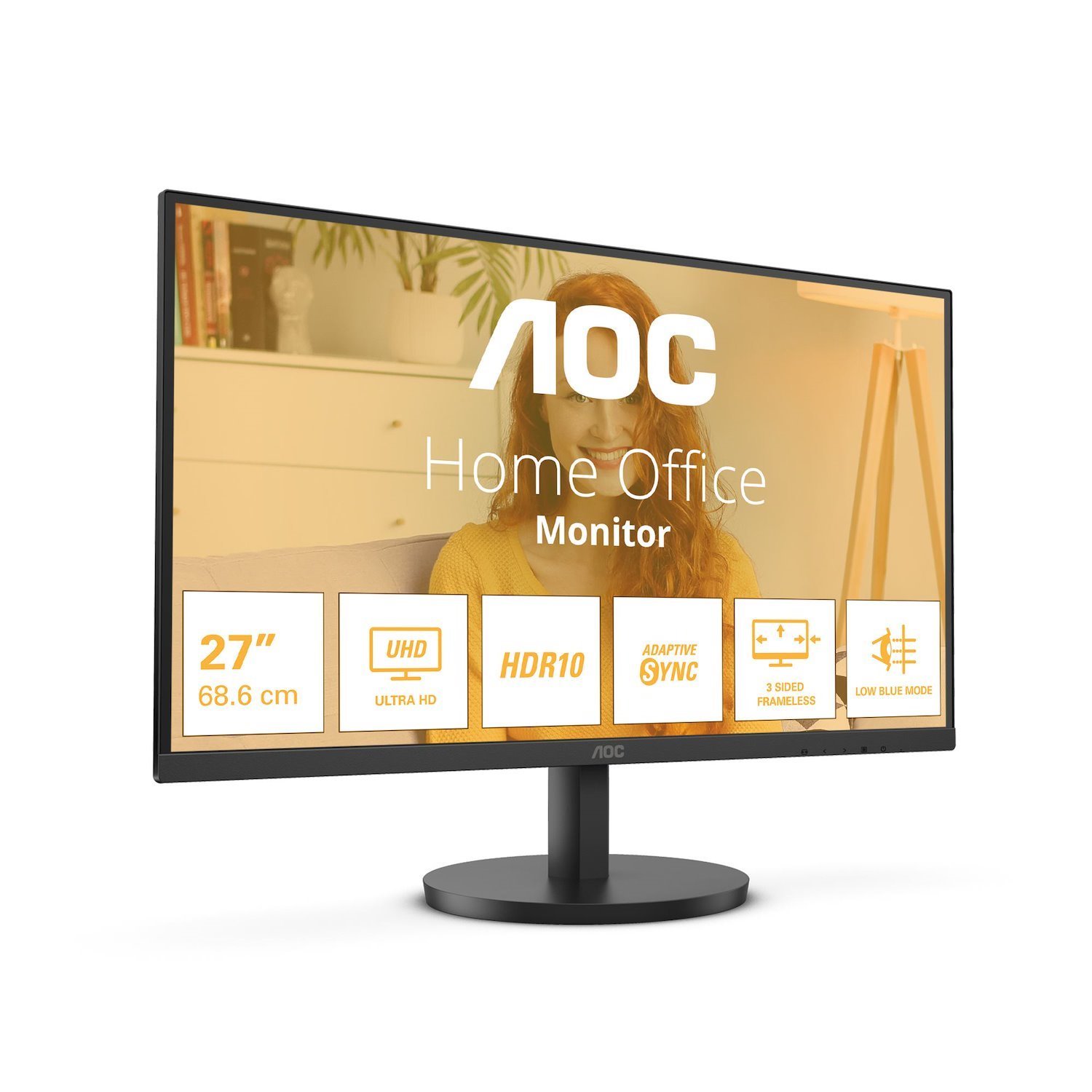 AOC U27B3M 27" Class 4K UHD LED Monitor - Black