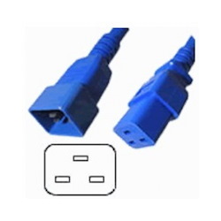 4Cabling Iec C19 To C20 Power Cable 15A Blue 1M
