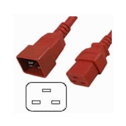4Cabling Iec C19 To C20 Power Cable 15A Red 1M