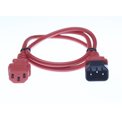 4Cabling Iec C13 To C14 Power Cable Red 1M