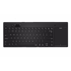 Rapoo K2800 Wireless Keyboard With Touchpad & Entertainment Media Keys - 2.4GHz, Range Up To 10M, Connect PC To TV, Compact Design (Buy 10 Get 1 Free