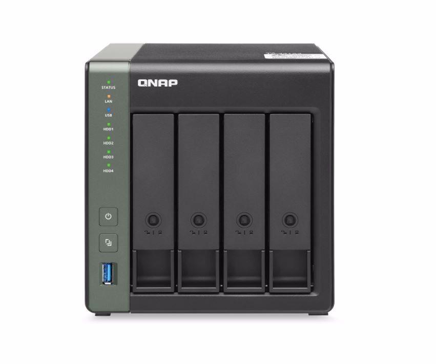 Qnap TS-431X3-4G 4 Bay AnnapurnaLabs Al-314 Quad-Core 1.7GHz Processor, 4 GB Ram 4X 3.5-Inch Sata Hot-Swappable 1 X 10GbE SFP+ Port 3 Xusb 3.2 Tower