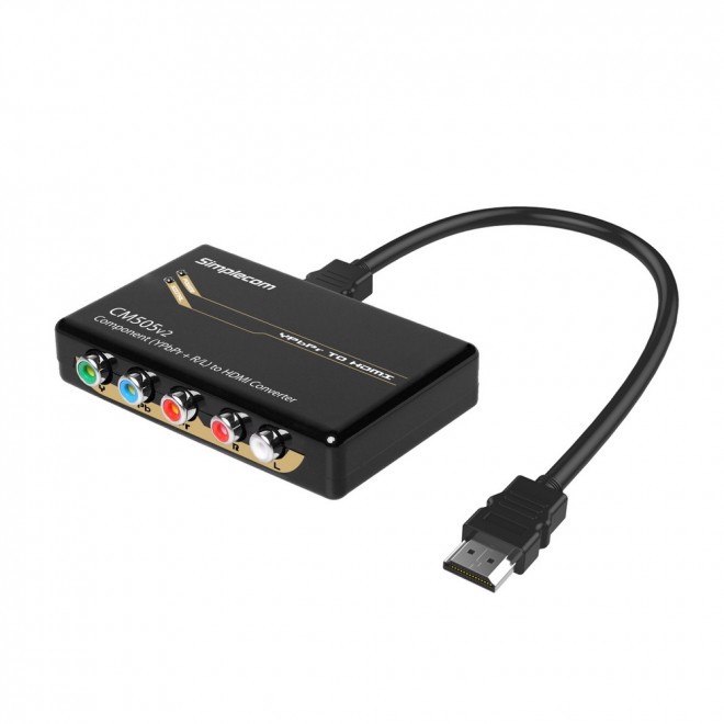 Simplecom CM505v2 Component (YPbPr + Stereo R/L) To Hdmi Converter Full HD 1080P