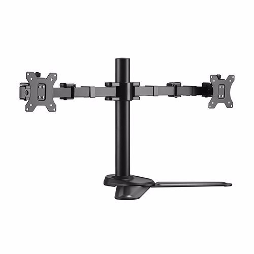 Brateck Dual Free Standing Monitors Affordable Steel Articulating Monitor Stand Fit Most 17'-32' Monitors Up To 9KG Per Screen Vesa 75X75/100X100