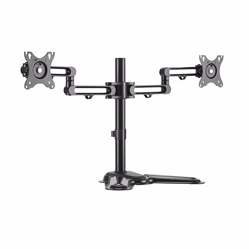 Brateck Dual Free Standing Monitor Premium Articulating Aluminum Monitor Stand Fit Most 17'-32' Monitors Up To 8KG Per Screen Vesa 75X75/100X100