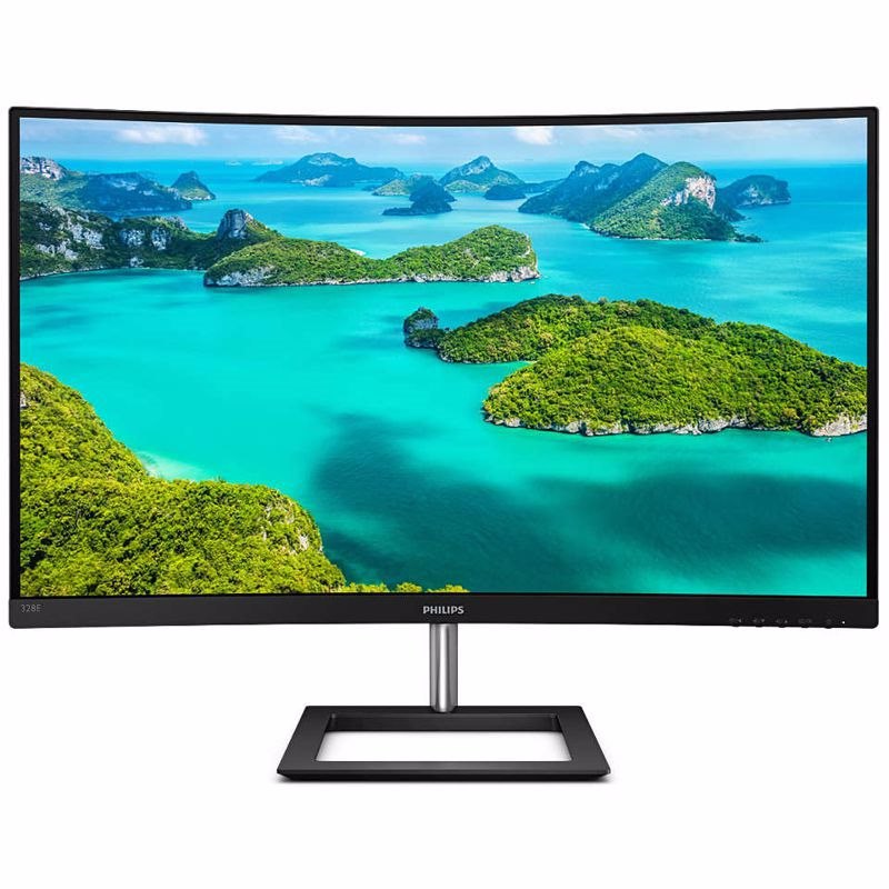 Philips 328E1CA 32" Class 4K UHD Curved Screen LCD Monitor - 16:9 - Black, Textured Black