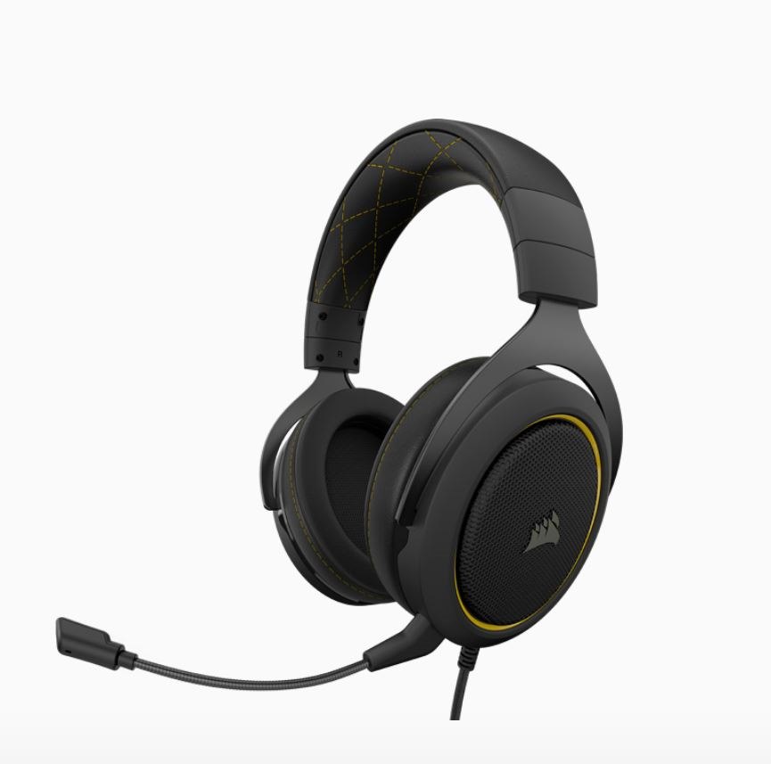 Corsair HS60 Pro Surround Gaming Headset, Yellow