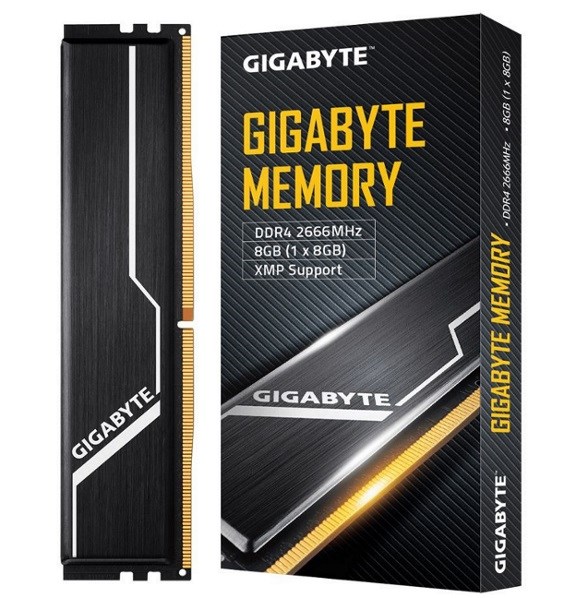 Gigabyte, 8GB, DDR4-2666, 1.2V, XMP 2.0, Black Heat Spreaders, Limited Lifetime Warranty