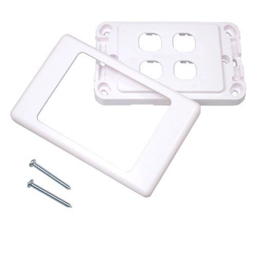 Generic 4 Port Australian Flush Plate (Unloaded)