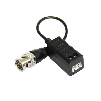 Folksafe 1-CH Mini Passive Video Balun With 15CM Mini-Coax Pigtail Lead/ Screw Terminal