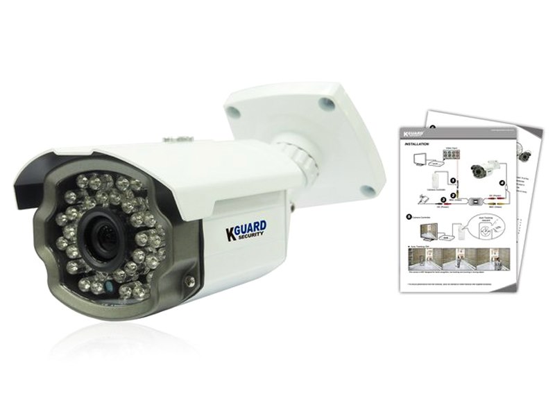 Kguard HW113F 1000TVL Outdoor Bullet Camera With Auto Track, 65 Degrees Viewing Angle, Ir 30M