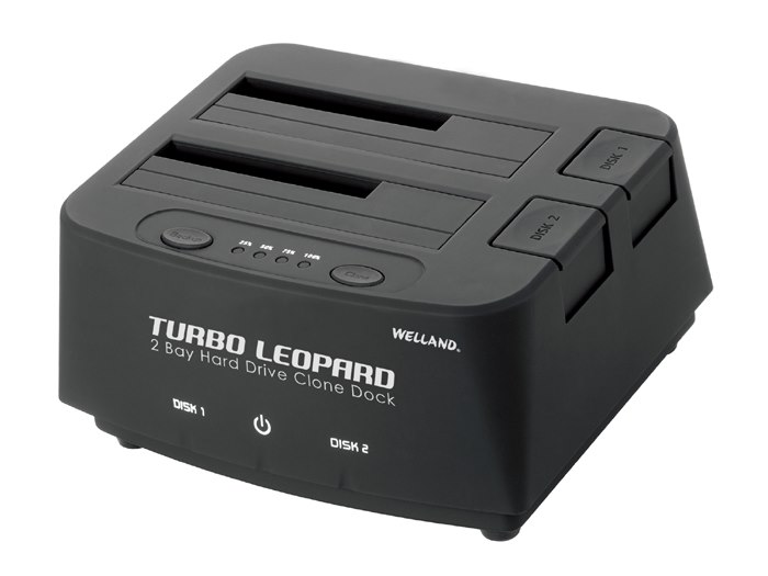 Welland Turbo Leopard Me-603E 2.5" + 3.5" Sata To Usb 3.0 Dual Bay HDD Docking Enclosure - Black