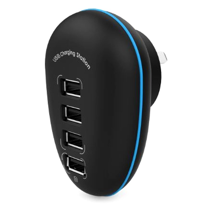 Wavlink 4 Ports Usb Wall Charging Station - Blue (2292)