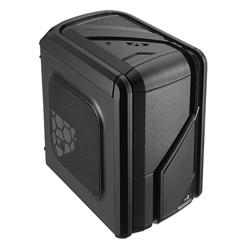 Aerocool GT-RS-Black Mid Tower Case With 1X12CM Fan CTRL, 2 X Usb 3.0, 2 X Usb2.0 &Amp; HD Audio