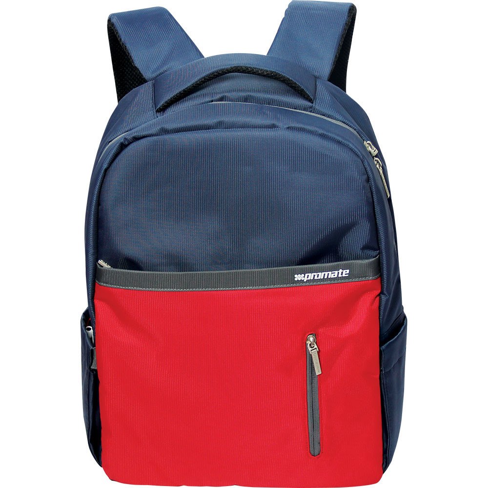 Promate 'Dapp-BP' Dual Toned Laptop Backpack For 14" Notebooks - Blue &Amp; Red