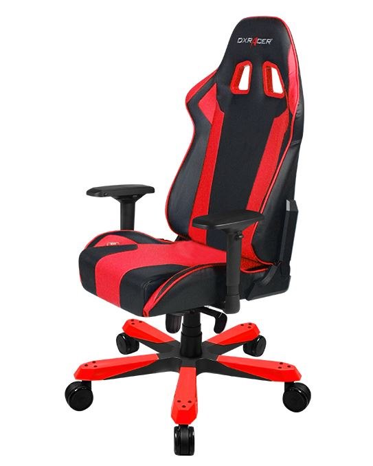 DXRacer KS06 Series Gaming Chair, Neck/Lumbar Support - Black &Amp; Red