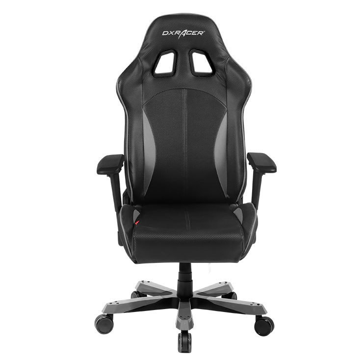 DXRacer KS57 Series Gaming Chair, Neck/Lumbar Support - Black &Amp; Carbon Grey