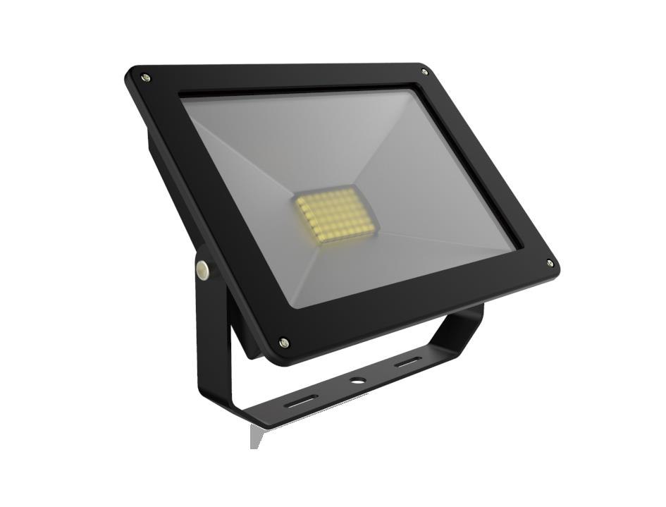 Energetic SupValite Weatherproof Led Slim Floodlight Ip65 30W 4000K 1200Lm Black [272003]