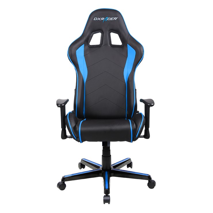 DXRacer F Series Gaming Chair, Sparco Style, Neck/Lumbar Support - Black &Amp; Blue