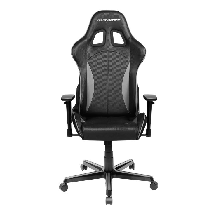 DXRacer F Series Gaming Chair, Sparco Style, Neck/Lumbar Support - Black &Amp; Carbon Grey