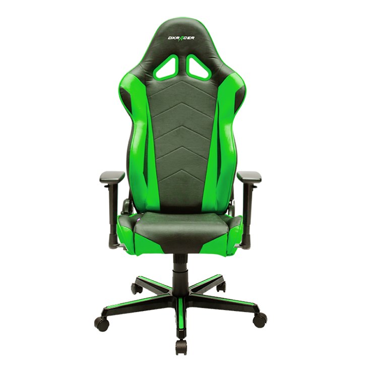 DXRacer Racing Series Gaming Chair, Neck/Lumbar Support - Black &Amp; Green