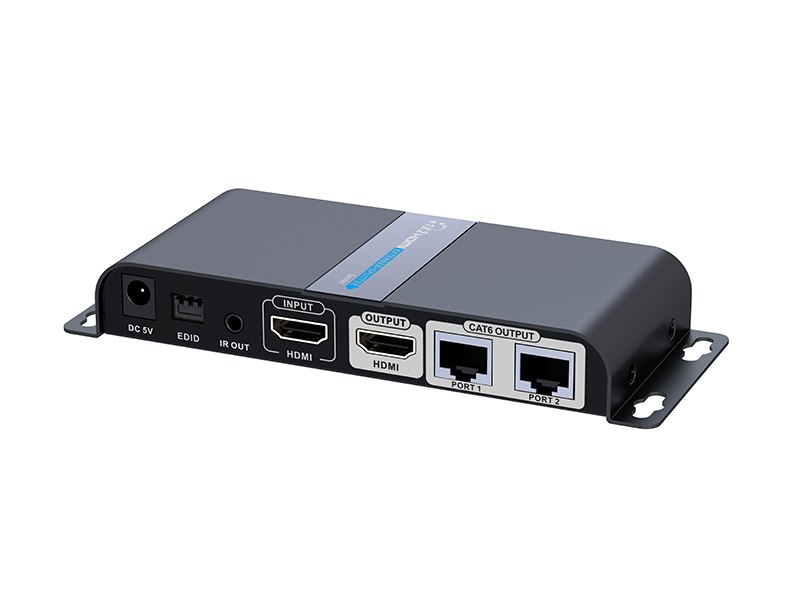 Lenkeng 2 Ports Hdmi Splitter Over Cat6 1080P Up To 40M With Ir. With 2 Receivers