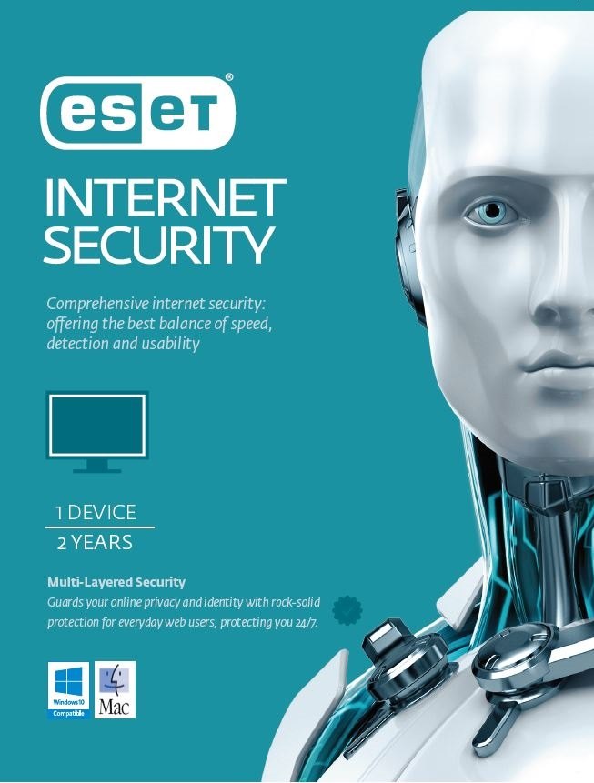 Eset Internet Security 1 Device 2 Years Retail Download Card