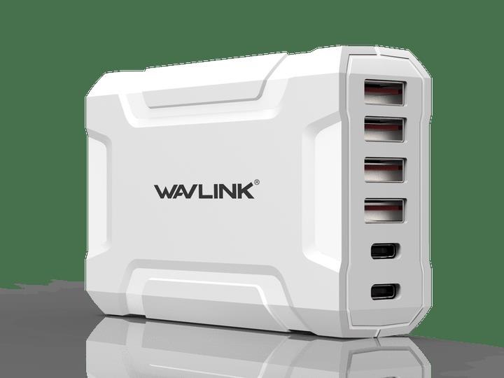 Wavlink Usb3.0 With Dual Type-C 6 Ports 60W Rugged Smart Usb Charger