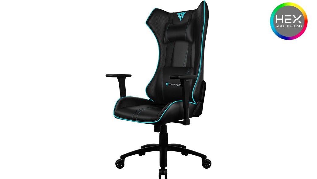 ThunderX3 Uc5 Hex RGB Lighting Gaming Chair - Black/Cyan