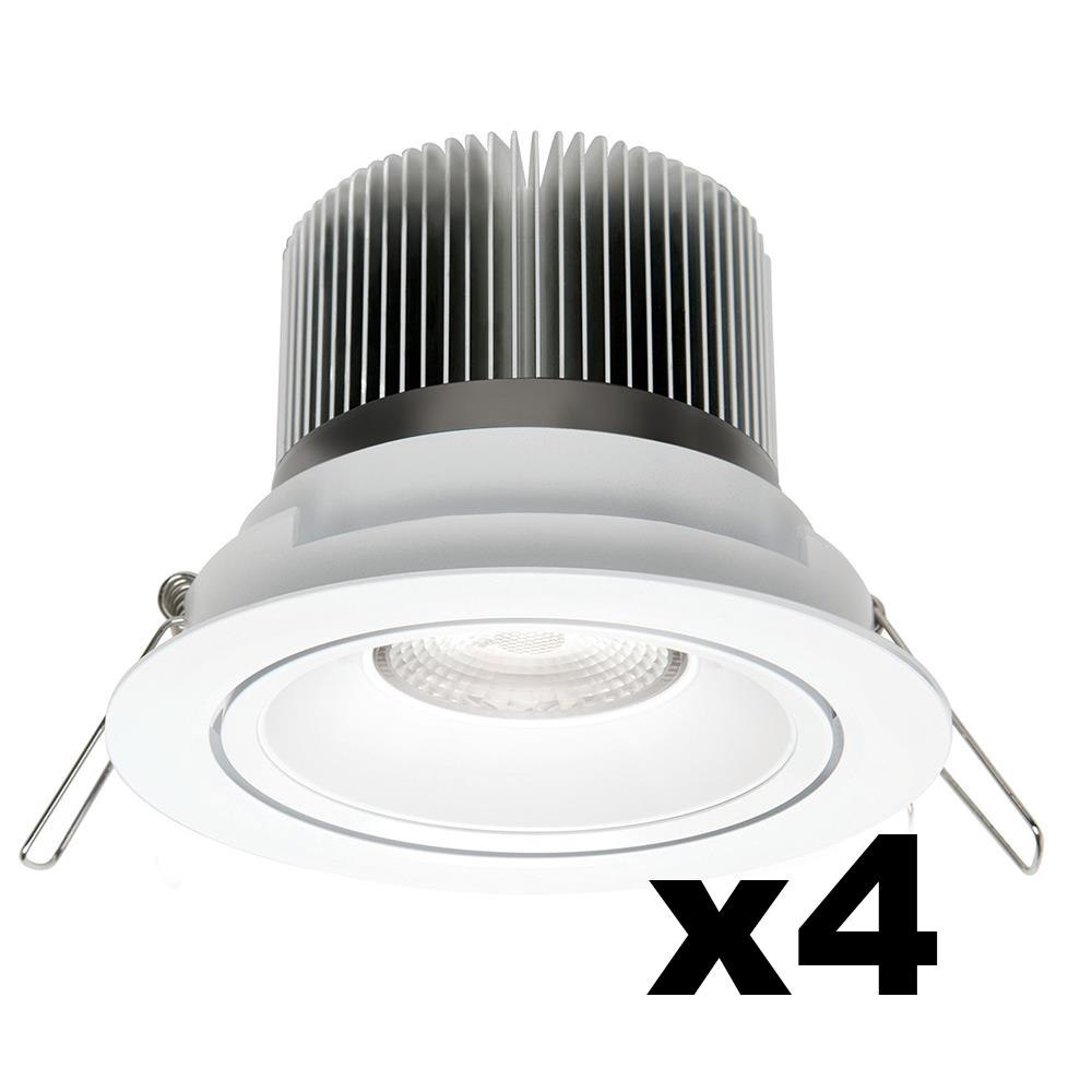 LEDware Omnizonic Led 4 Pack - Downlight 12W (600Lm) 4000K Natural White