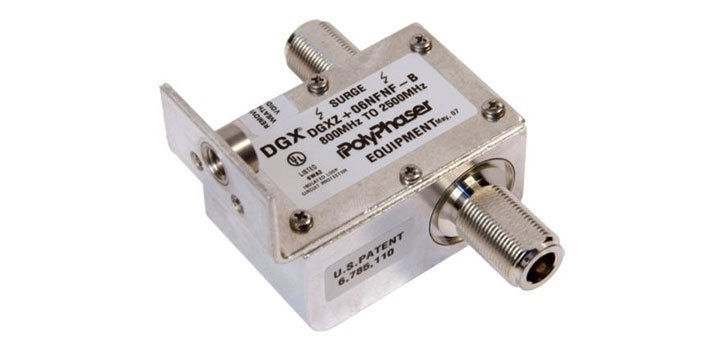 PolyPhaser PolypPhaser Dgxz+06Nfnf-A 800-2500MHz DC Pass RF Coax Lightning Protector