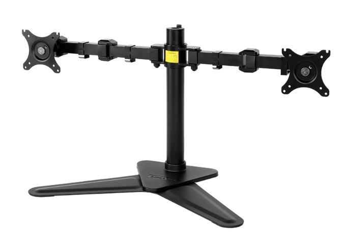 Loctek Eco Mount 10"-30" Dual Monitor Ergonomic Swivel Arm - Free Stand - Vesa 75 & 100MM - Capacity 10KG - 5 Years Warranty