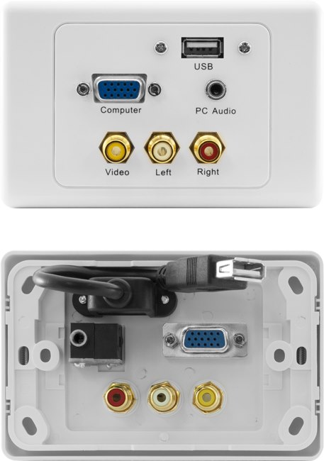 Pro2 Vga Composite Wall Plate