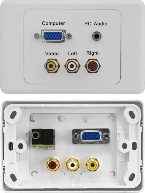 Pro2 Svga Rca Stereo Wall Plate