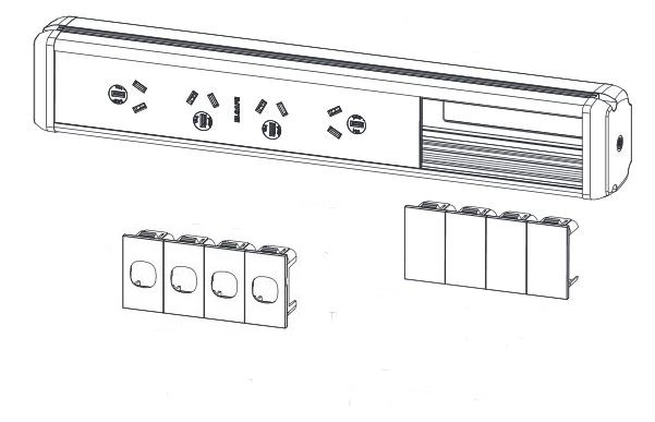 Elsafe Oe Elsafe: Phoenix 65 - 4 X Gpo With Desktop Clamp Bracket