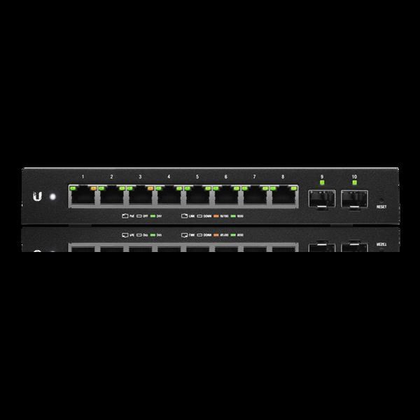 Ubiquiti EdgeSwitch 10XP Gigabit Switch | With 8X 1Gbps Ethernert, 24V PoE And 2X 1Gbps SFP