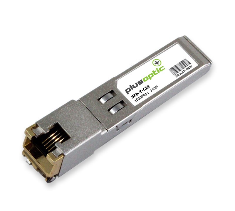 PlusOptic Cisco Compatible, 1000Mbps, Copper SFP, 100M Fibre Optic Transceiver W/ Ddmi