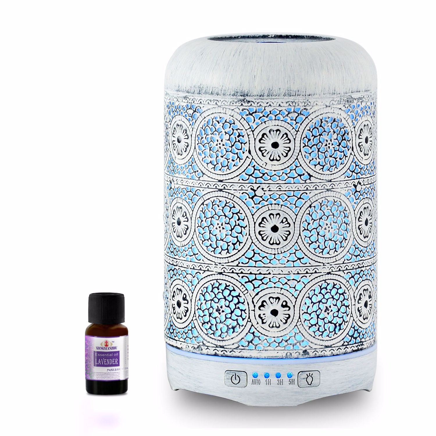 Mbeat® Activiva Metal Essential Oil And Aroma Diffuser-Vintage White -260ML