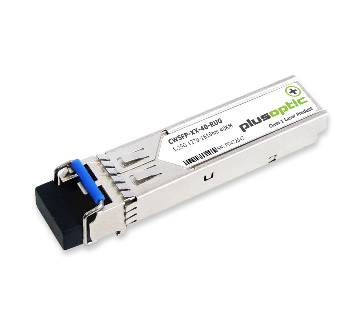 PlusOptic Ruggedcom Compatible 1.25G, CWDM SFP, 1270-1610NM, 40KM Transceiver, LC Connector For SMF With Dom | PlusOptic Cwsfp-Xx-40-Rug