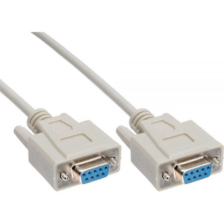 Astrotek 3M Serial RS232 Null Modem Cable - DB9 Female To Female 7C 30AWG-Cu Molded Type Wired Crossover For Data Transfer Between 2 Dte Devices