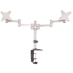Astrotek Monitor Stand Desk Mount 43CM Arm For Dual Screens 13'-27' 8KG 15° Tilt 180° Swivel 360° Rotate Vesa 75X75 100X100