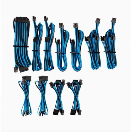 Corsair For Corsair Psu - Blue/Black Premium Individually Sleeved DC Cable Pro Kit, Type 4 (Generation 4)